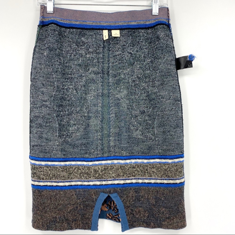 Anthropologie Moth Bordered Jacquard Sweater Skirt - Picture 6 of 8